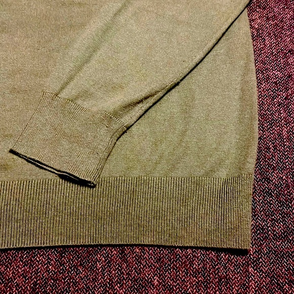 Silk & Cashmere Blend Banana Republic Classic V-Neck Green Sweater sz XL - Picture 4 of 7